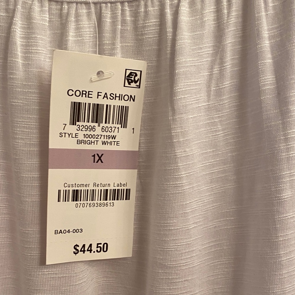 Style & Co. White Short Sleeve Blouse - Picture 4 of 7
